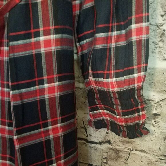 Loft Maternity Women's Shirt Dress Plaid - Picture 4 of 7